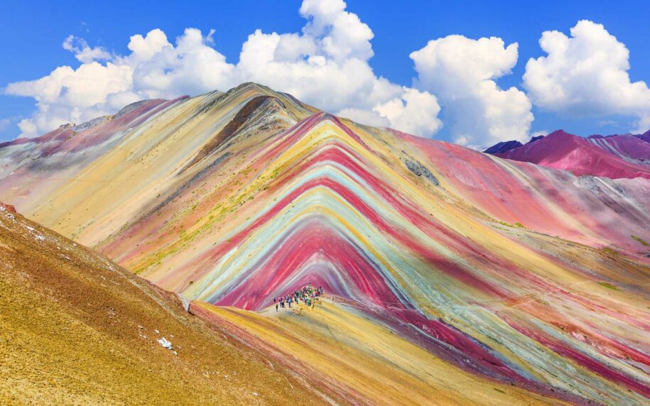 Vinicunca, Cusco Region, Peru. Montana de Siete Colores, or Rainbow Mountain.